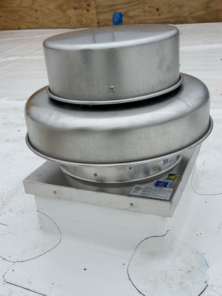 Rooftop exhaust fan installation