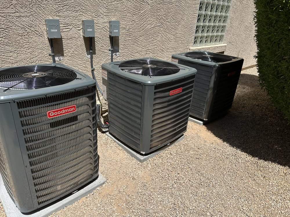 Triple Goodman condenser installation